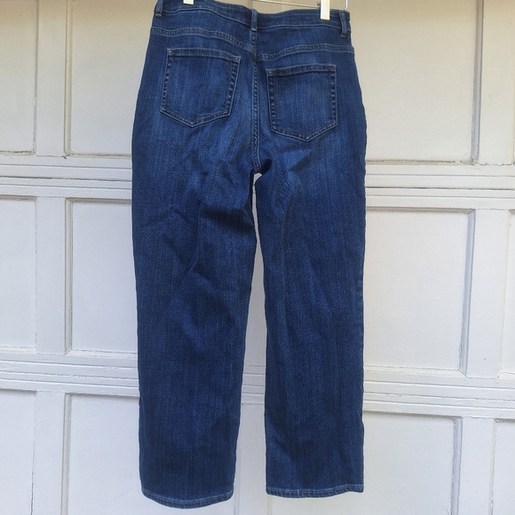 Boyfriend Jeans Floral Print Daisy Patch Coastal Cowgirl Embroidery Stitch 4 - Picture 5 of 16